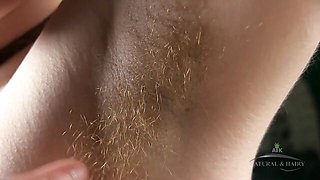 Rosy sweetheart at armpit hair video