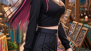 Emo Goth Girl First Date JOI in Parked Car Teases Pussy and Cums With You