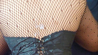 Naughty Stepsister Gets a Huge Cumshot on Her Back as a Christmas Gift