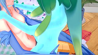 Slime Girl And Girl Hentai - The Harpy Girl Papi Fucks Suu The With A Strapon. Daily Life With A Monster