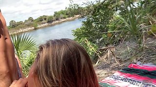 Sparks Go Wild Hardcore Lesbian Thong Fuck on Beach