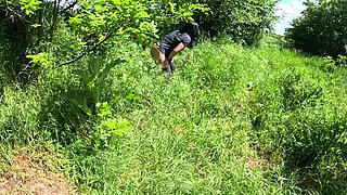 Hot Outdoor Blowjob and Cum Play with a Down-jacket 269