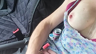 Public Agent: Feeling Horny, Had a Risky Little Play to Make Myself Squirt in the Car