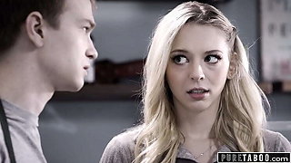 Lily Larimar Almost Gets Caught Giving Blowjob in Public Cafe