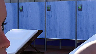 Reunion 18 John, May & Khole's Wet Water Park Threesome Tease - Bikini Slips & Splashes