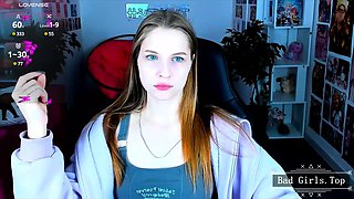 Cute Blonde Webcam Teases Her Big Tits