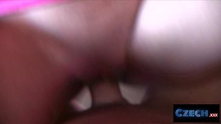 CZECH HARD-CORE - Brief haired CZECH chick plows stranger for cash in his camper