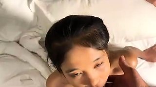Three Chinese teen sluts suck cock and get pounded hard live
