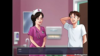 Summertime saga hot busty doctor gets to eat my cum and my girlfriend to