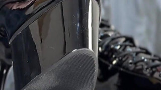 Shiny Pvc Pleasers & Your Pathetic Mouth - POV Boot Worship by Empress Catastrov