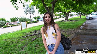 Money Loving Latina Takes A Ride