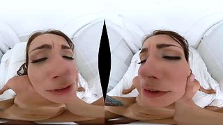 Gorgeous brunette babe fucked hardcore in the bathroom