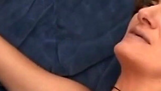 Mature MILF Fucked and Cumshot on Body by a Big Young Cock