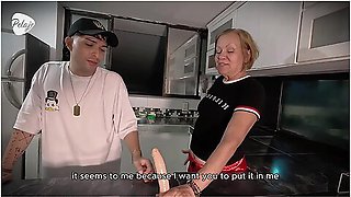 My Boyfriend Cheated On Me With My Grandma, The Worst Is That She Fucks His Ass Right Behind Me