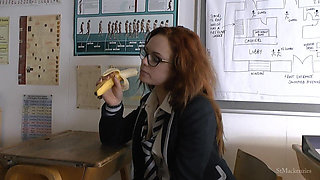 Ella Eats a Banana & Fantasises About Sucking Your Cock