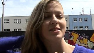 Natural Amateur blowjob outdoors exposed