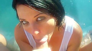 Pov Jap Redhead Giving Titjob And Blowjob In Outdoor Jacuzzi