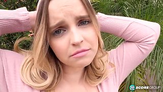 Codi Vore's Big Pink Tits Outdoor Solo Masturbation in Garden