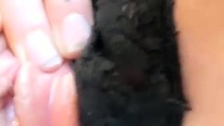 Cummy amateur pussy close up