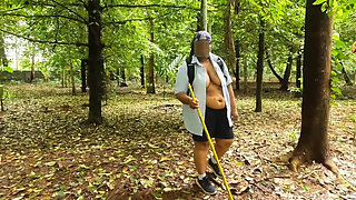 House Wife on Vacation, Walking Naked in Jungle. Exposing Her Sexy Ass and Bigg Boobs