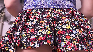 Under Skirt Video of Hot Stepsis Cooking