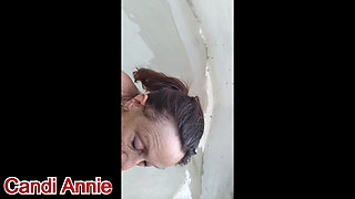 Mature MILF Candi Annie POV Cum Swallow in Fountain