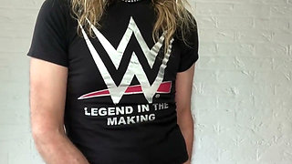 Longhairdude Wanks and Cums in Skinny Jeans, Tight T-shirt, Red Baseball Cap, Adidas Trainers