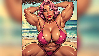 Tanned Beach Babes Ai Art