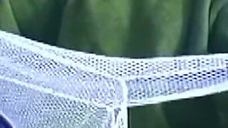 Blonde Fingers Herself Then Rides Glass Dildo