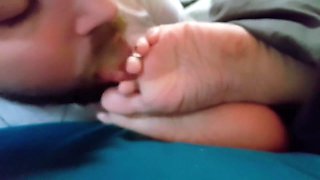 Romantictingles Having Her Feet Worshipped In Bed