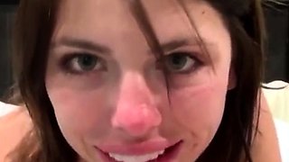 Jessy funny amateur teen brunette toying