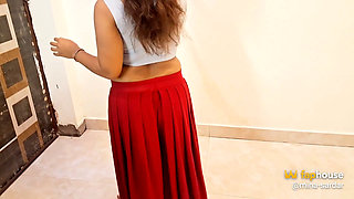 Masked Desi Maid Gives Handjob & Rides Hard Indian Amateur