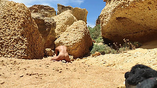 Real Amateur Couple Fucking in Beach - Doggy Style & Blowjob