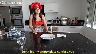 Masterchef Pamsnusnu Hardcore Sex in the Kitchen I Pour Myself Cumshots in a Glass