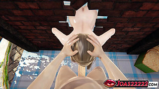 Hot 3D Animation of Miwa: Sexy Anime Girl in Dress - Titfuck for Big Dick, Handjob Pleasure, and Gloryhole Mouth Scenes