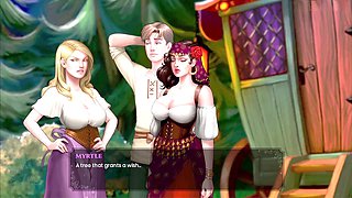 Gigantic-titted gypsy meets cute anime blonde for the first time