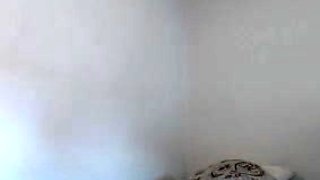 Busty curly brunette with big boobs fucks on couch