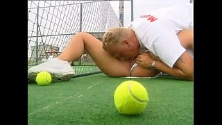 Amateur MILF Vivian Schmitt Big Tits & Ass Fucked Hard on Tennis Court - Huge Cock Cumshot on Pussy