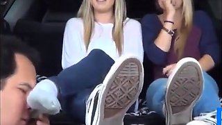 Foot Fetish Fun in the Car with My Amateur Slave