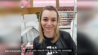 I Met Her While Shopping, She Gives Me a Blowjob in a Public Restroom and She Swallows a Huge Load of Cum