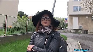 Public agent - moneyless fashion schoolgirl flashes Huge Tits then outdoor nail