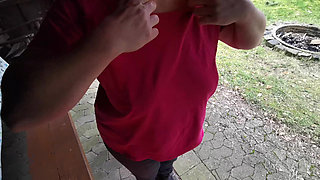 Titspanking in real nature