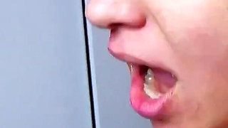 Sexy skinny teen secretary Alina banged anal by boss in workshop