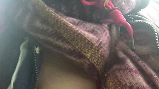 Flashing My Tit with Rock Hard Nip in Fucking Filthy Weather