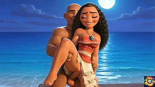 Moana's Playful Romance - AI Animation ASMR