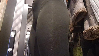 Open Curtain in Fitting Room Flashing of Tits