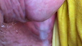 Okay, I'll pee on your cock, but only if you taste my pussy before and after. Close-up pussy licking, pissing and fucking.