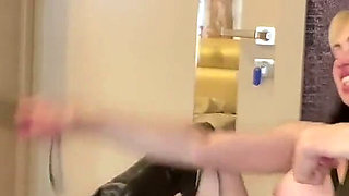 Boot Mistress Olga Dominate Her Sex Slave for Pussy Licking