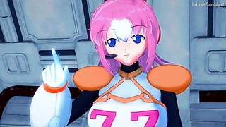 Mega Man X Dive's Nana Gets a Bukkake to Celebrate Her Playable Debut