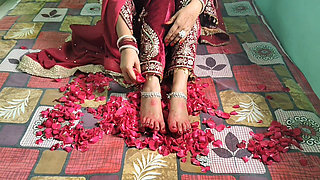 Desi Indian Suhagraat Sex Video, Beautiful Indian Bride First Night Sex